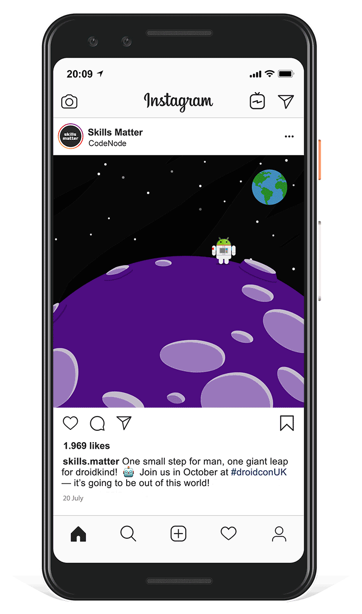 A somewhat cheesy animation of the "droidcon London" for the conference's Instagram feed
