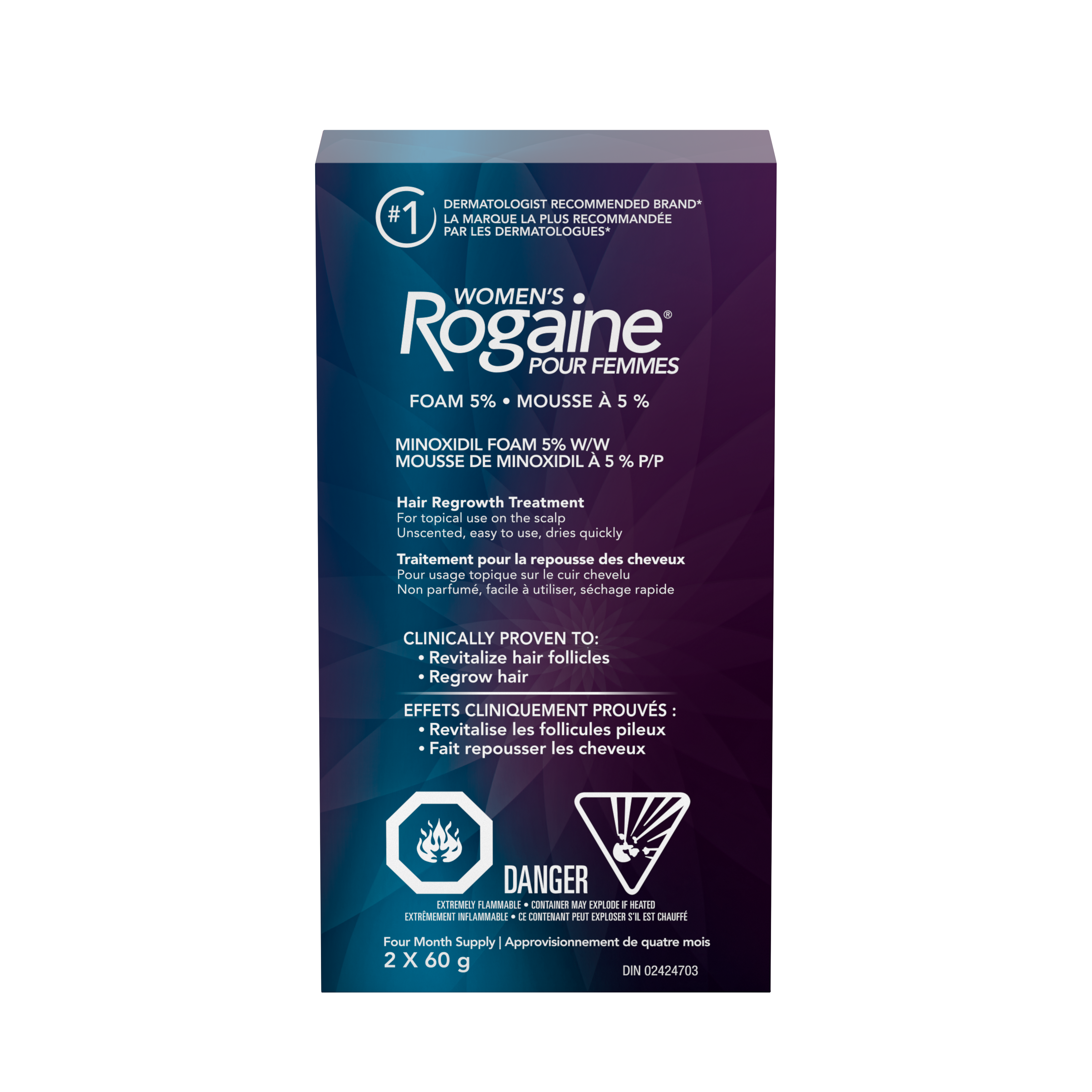 ROGAINE Women's 5% Minoxidil Foam — 3-Month Supply (3 x 60 g)