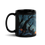 Thumbnail: Black ceramic mug with Halloween design for dog lovers with custom pet portrait in a spooky scene