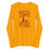 Thumbnail: Gold long sleeve t-shirt with “Give Thanks & Pet Dogs,” a happy dog, pumpkin, fall leaves, and paw prints