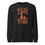 Thumbnail: Heather Black long sleeve t-shirt with “Give Thanks & Pet Dogs,” a happy dog, pumpkin, fall leaves, and paw prints