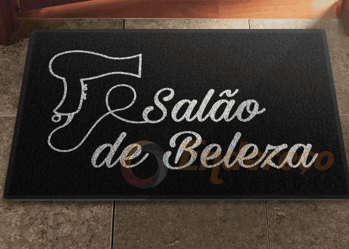 Tapete ou capacho personalizado antiderrapante para salão de beleza em Pereiras - SP