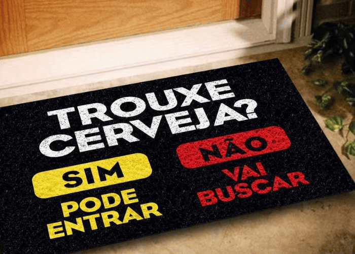 Tapete ou capacho personalizado antiderrapante para residência em Salto - SP