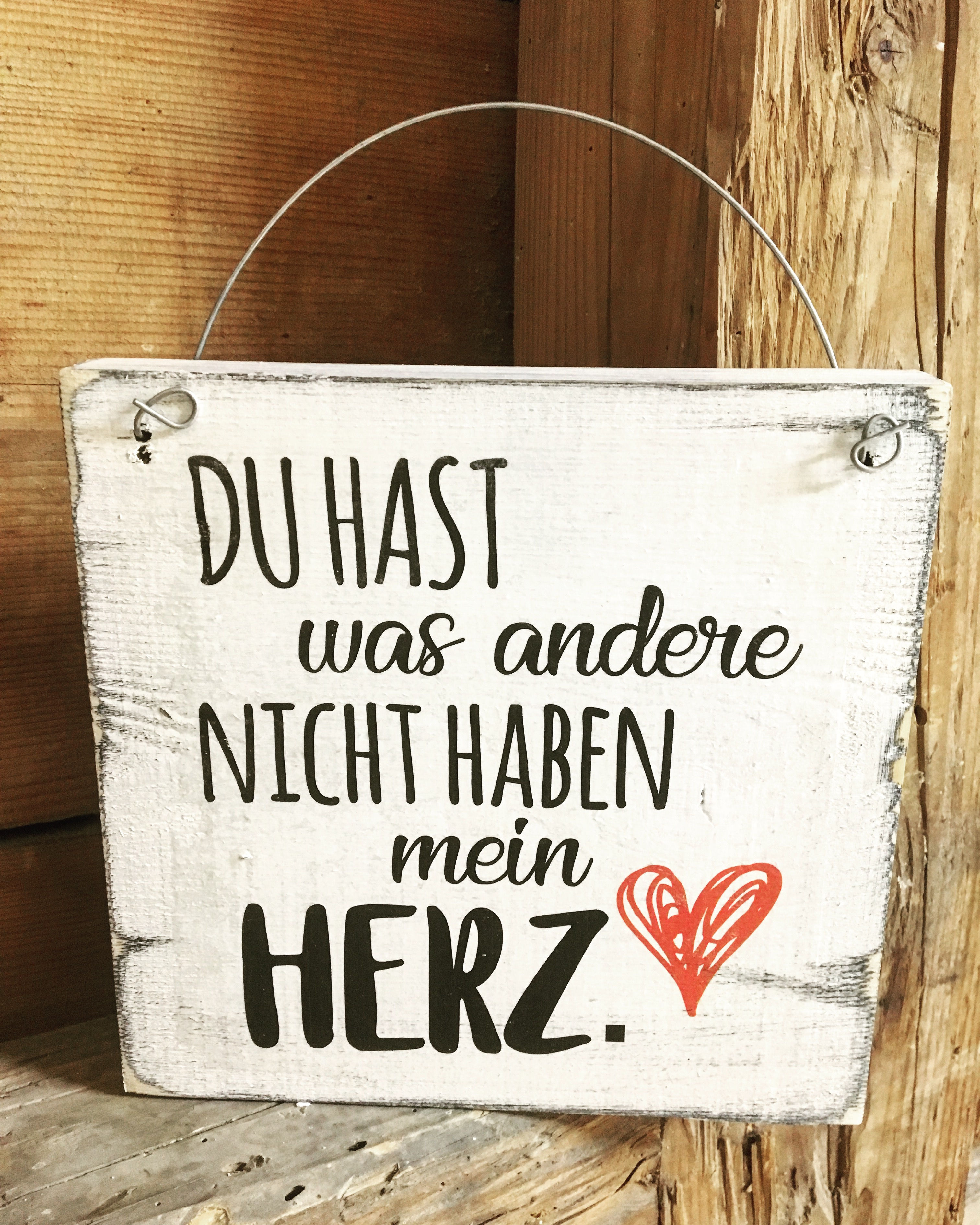 Holzschild HERZ