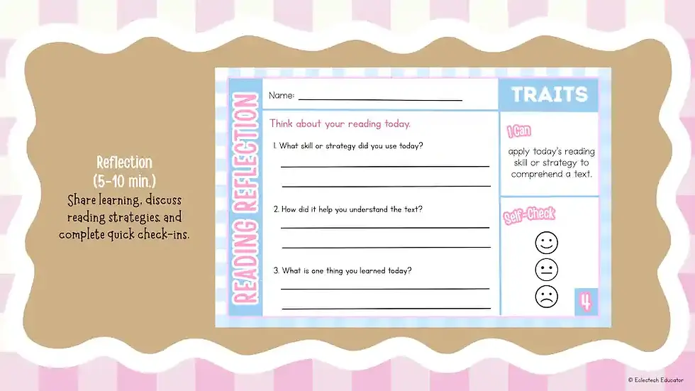 Reading block reflection slip