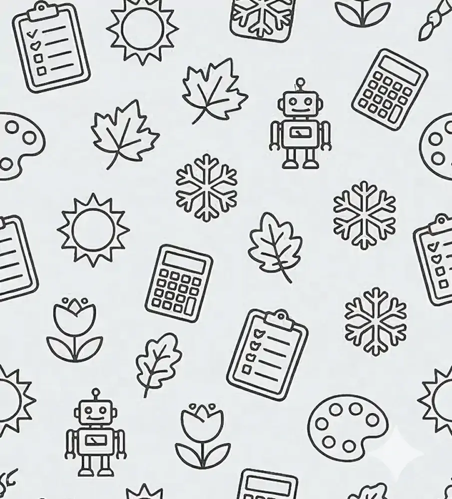 BG Checklist Leaf Snowflake Robot.webp