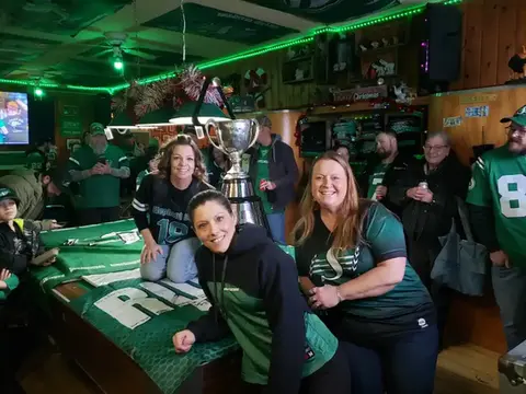 Staff with Grey Cup