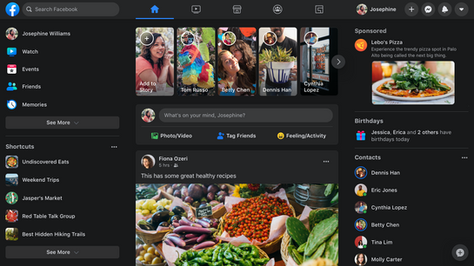 Facebook introduces a new interface