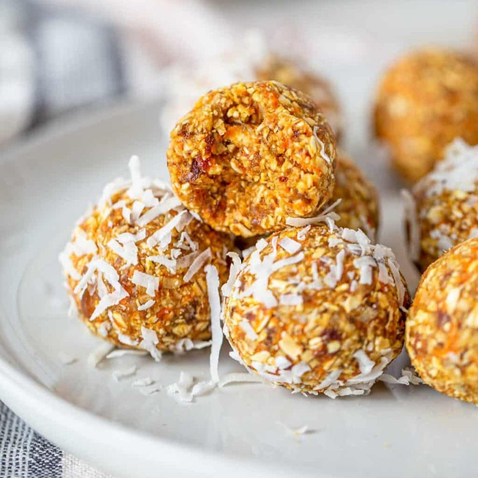 كرات الجزر النباتية, سناك نباتي, سناك صحي, سناك سريع, سناك سريع التحضير, وصفة نباتية, وصفة صحية, وصفات صحية