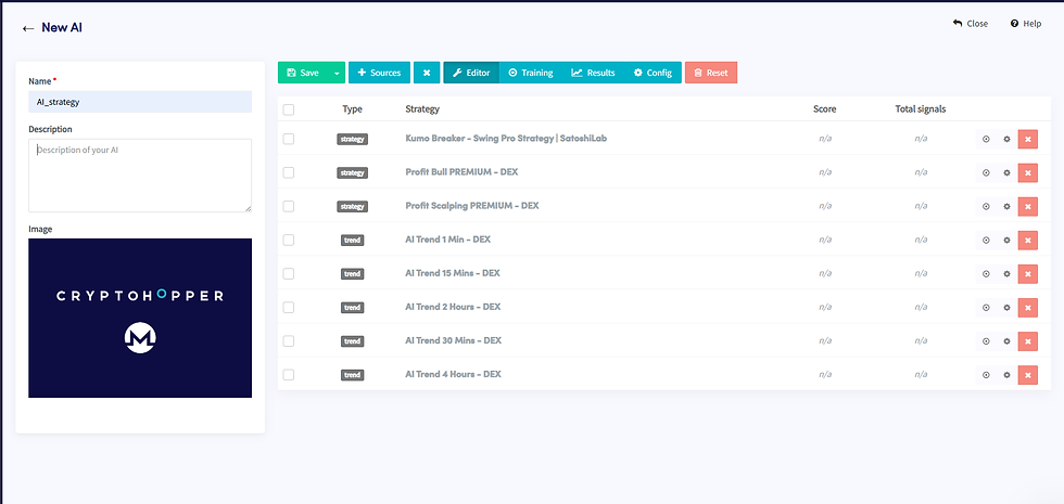 AI strategy builder