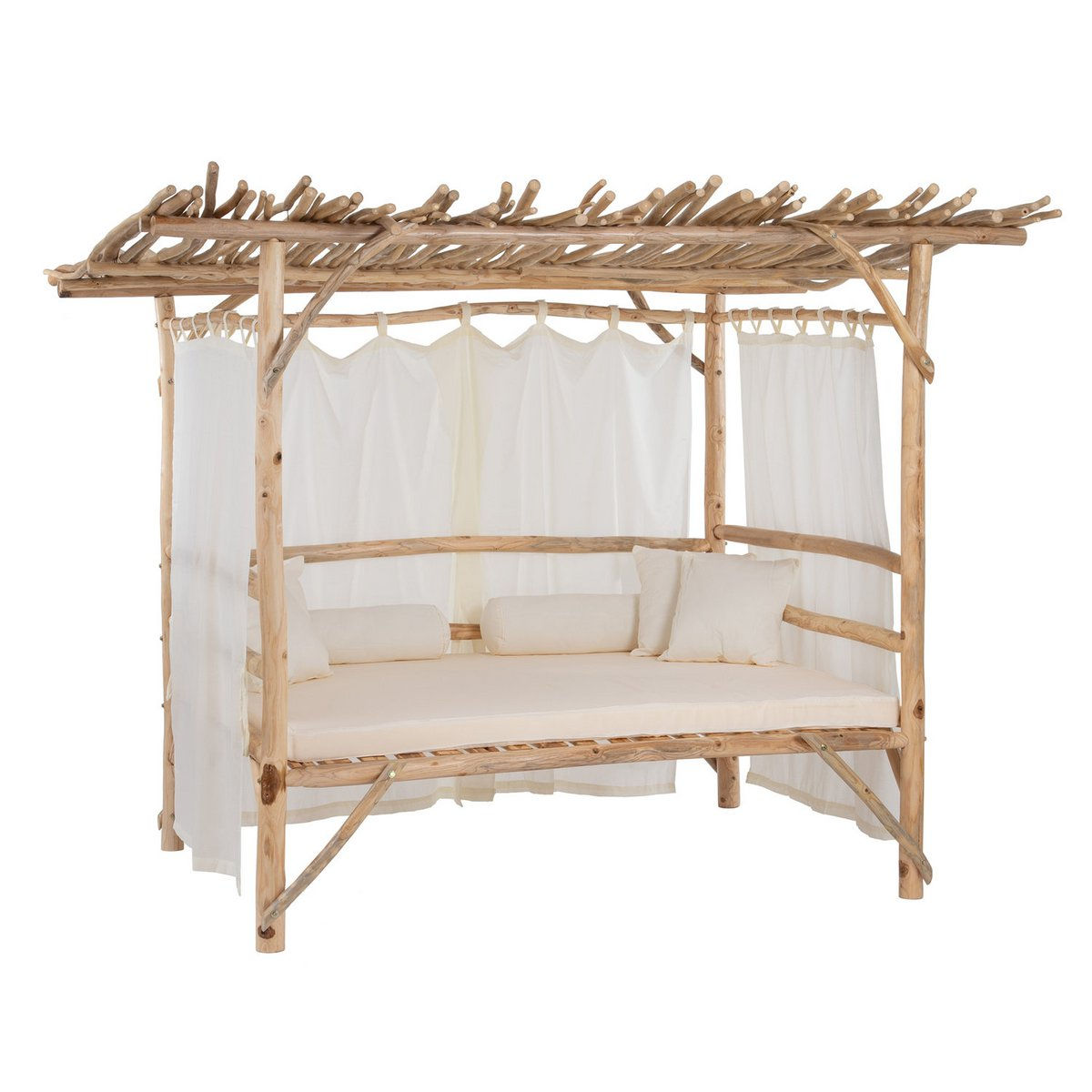 Balinees Bed uit natuurlijke teak