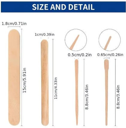 Thumbnail: 500PCS Woman Wooden Hair Removal Stick Disposable Depilation Spatula Wax Sticks