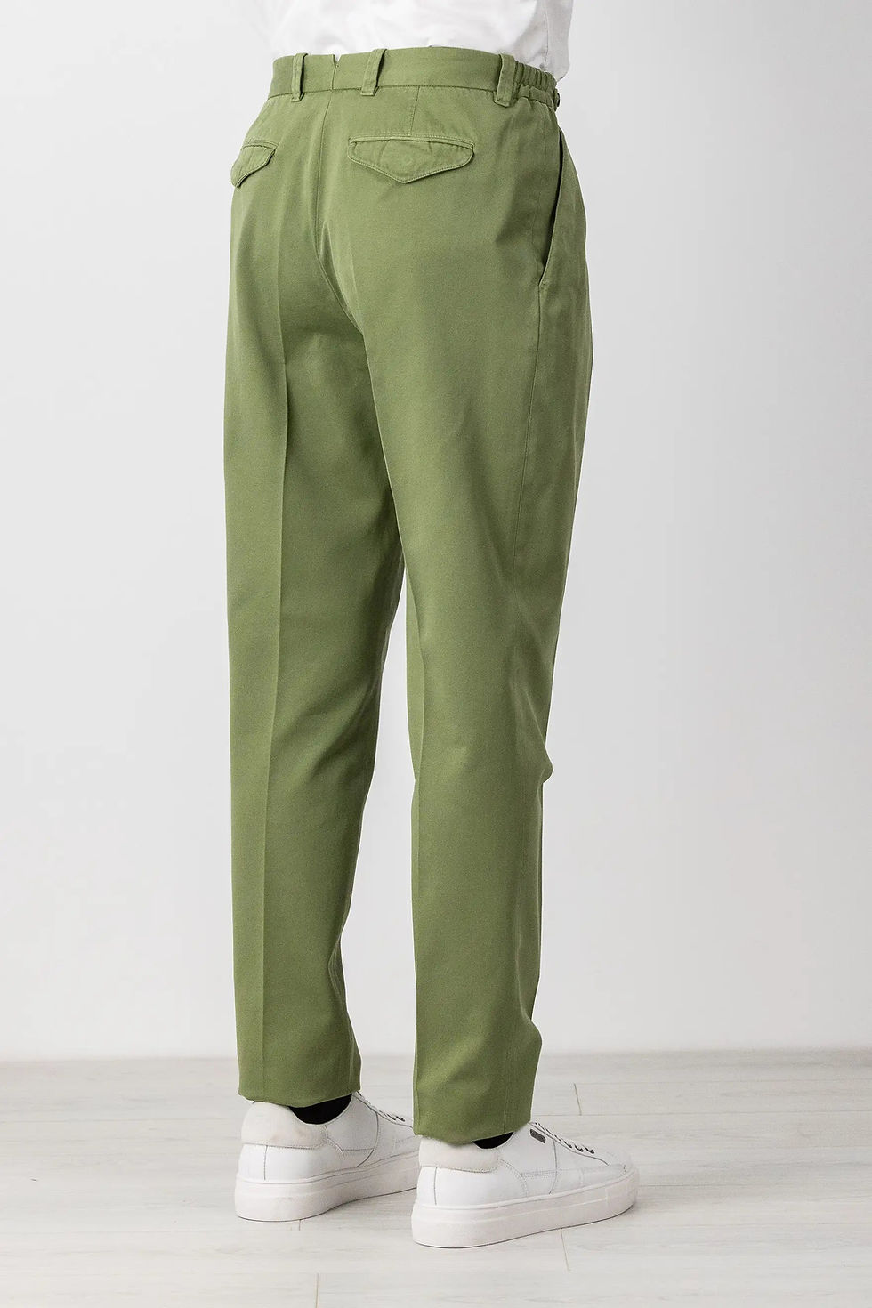 Thumbnail: Autumn Winter Green Cotton Chino Trousers