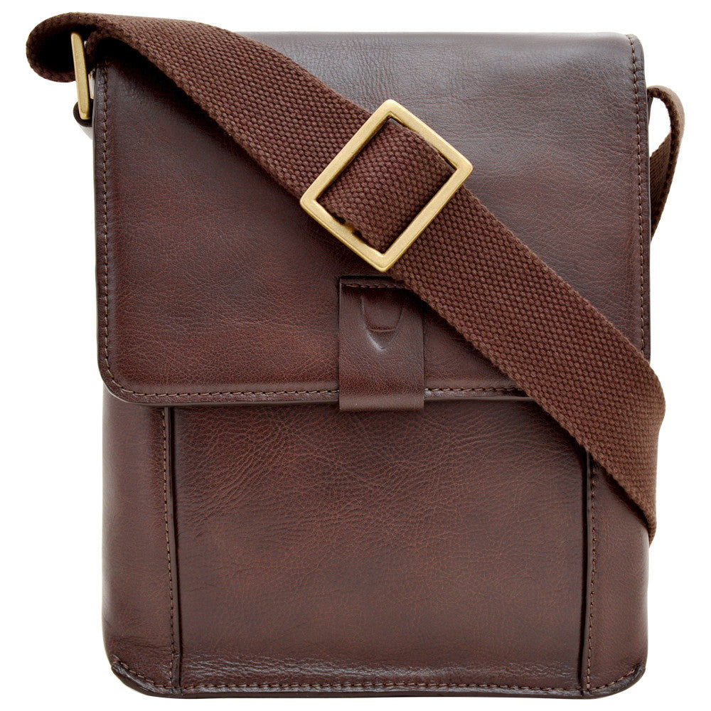 Aiden Genuine Leather Mini Crossbody Messenger Bag – Unisex Travel Companion