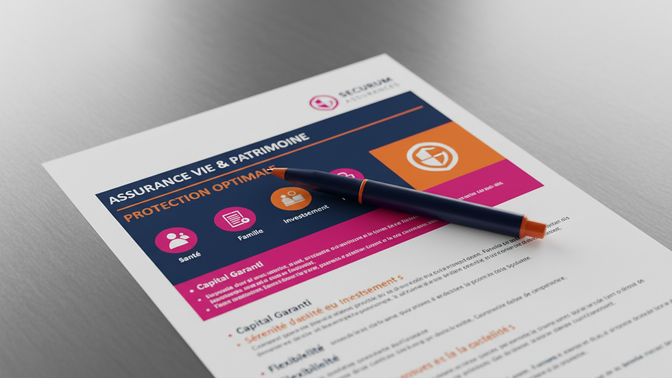 Vue rapprochée d’un contrat d’assurance avec un stylo posé dessus