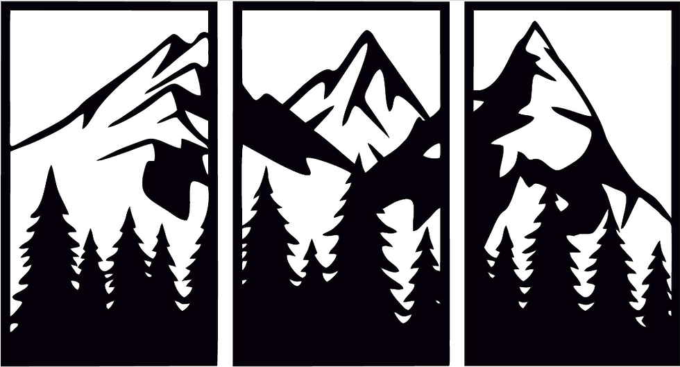 Thumbnail: Mountains and trees panel decor