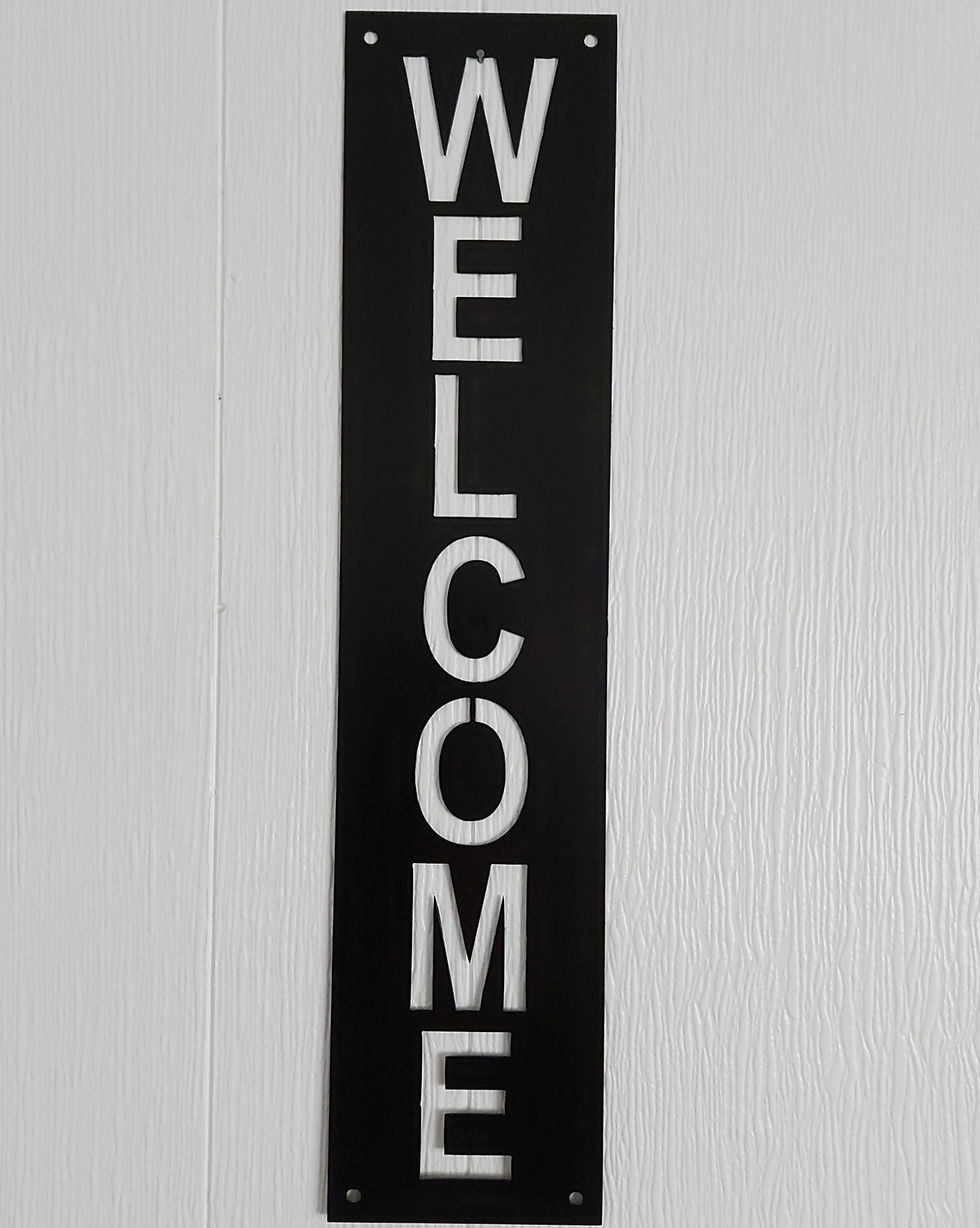 Welcome sign - horizontal and vertical