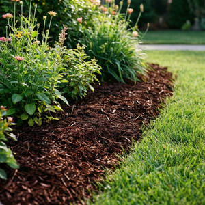 Mulch and Flower Bed Transformation