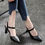 Thumbnail: 2023Soft Leather Solid Color Sandals Women  Summer New Style Thick Heels with Ba