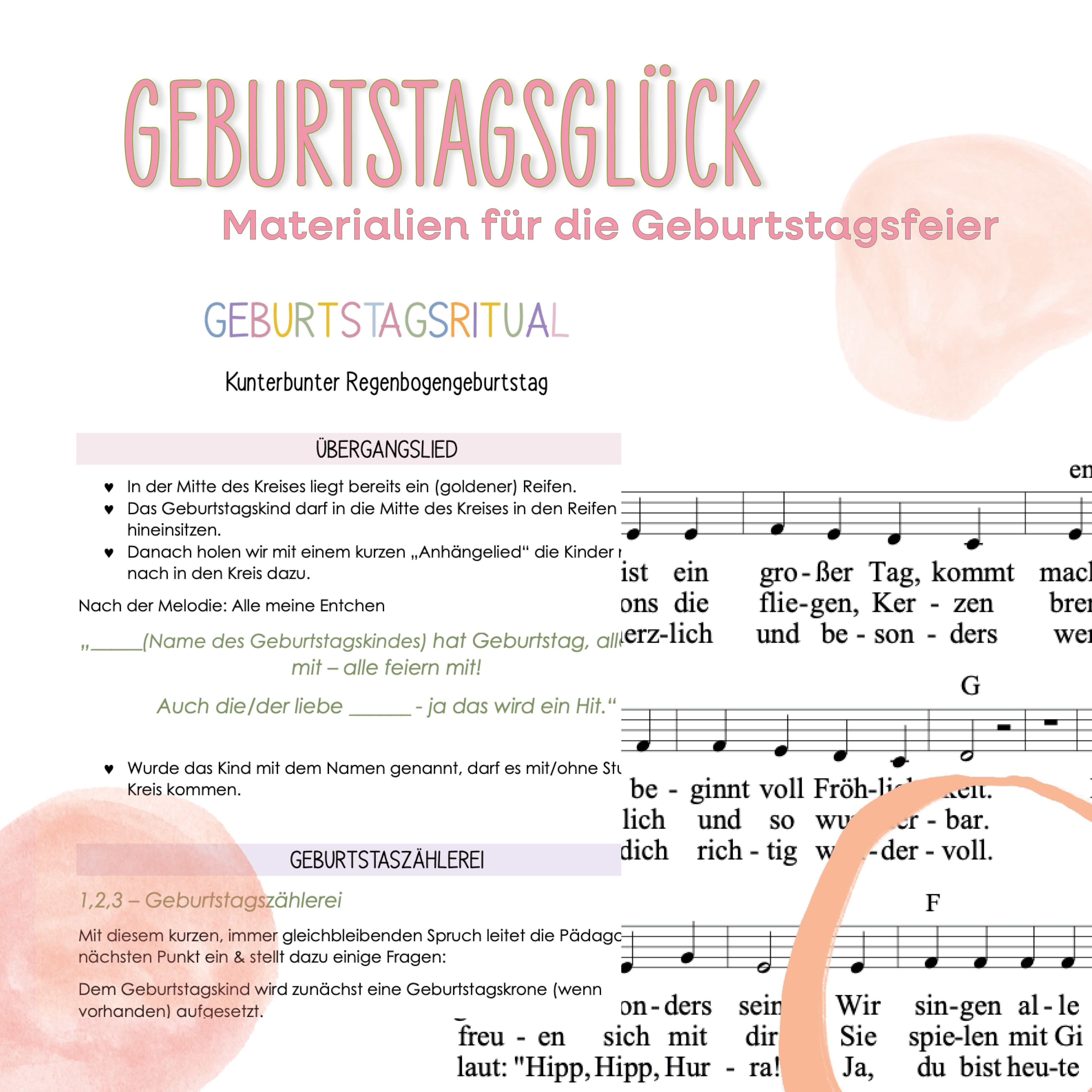Geburtstagsglück | Materialien für die Geburtstagsfeier