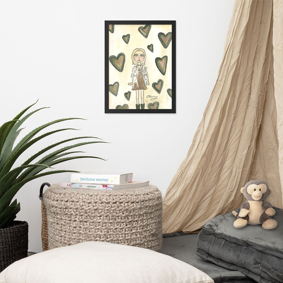 Thumbnail: Two Cats - Framed