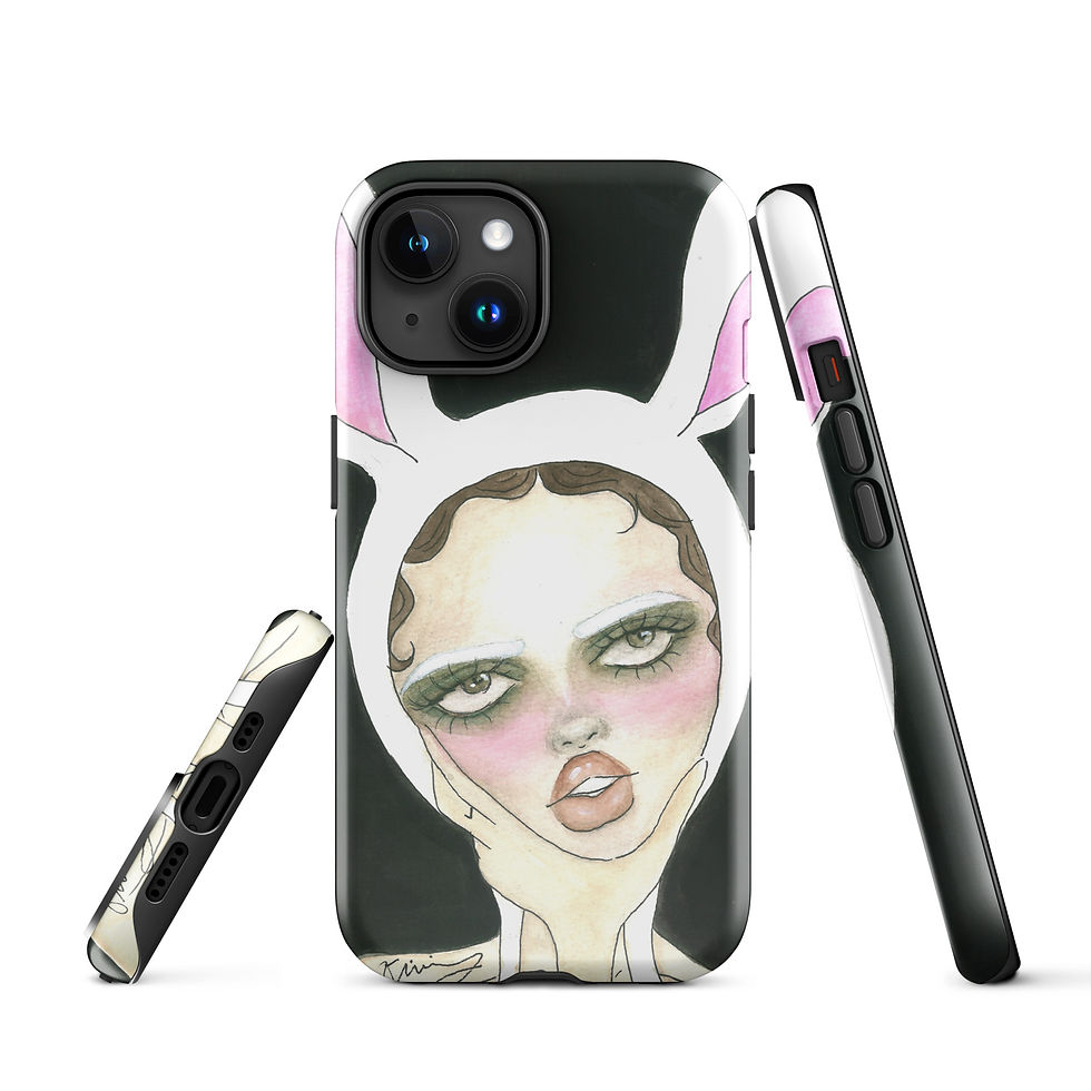 Thumbnail: Bunny Head Black - Tough Case for iPhone®