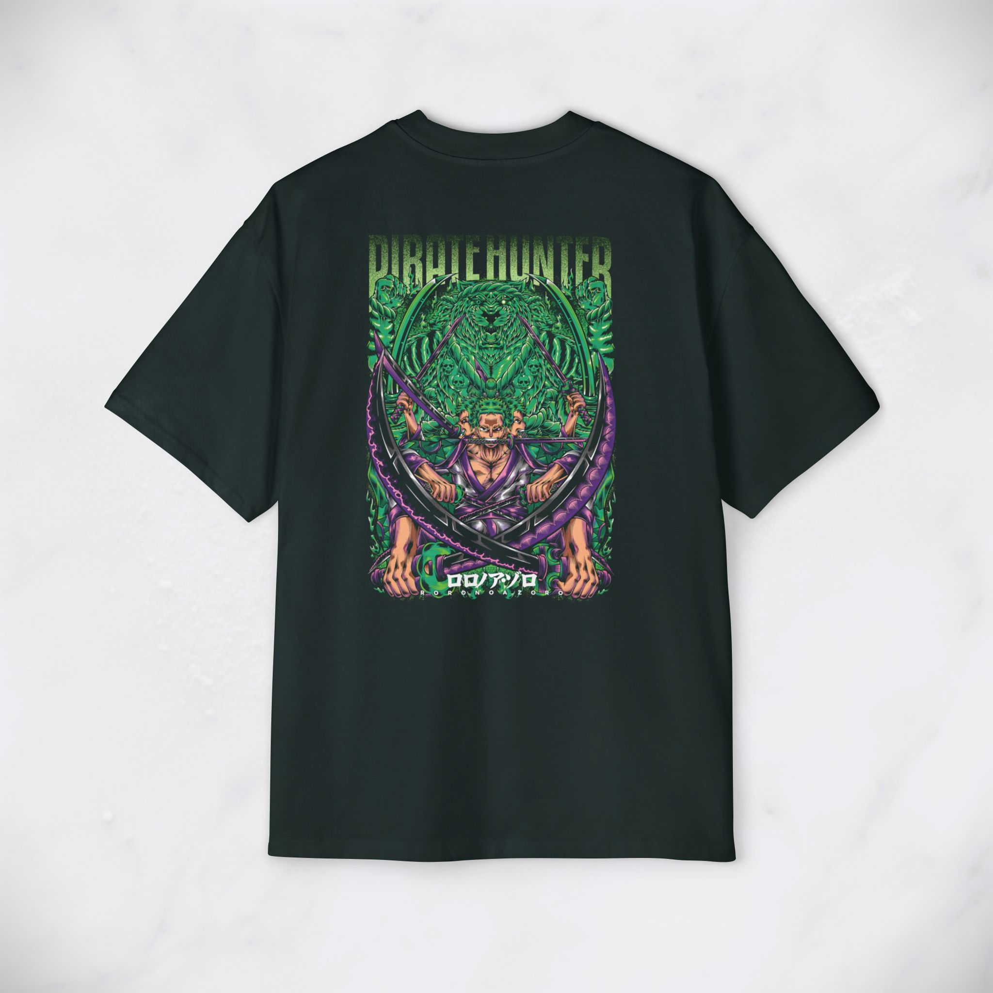 Pirate Hunter: Roronoa Zoro - One Piece Men’s Anime Oversized Streetwear T-Shirt