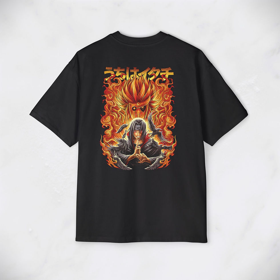 Itachi Uchiha Oversized Tee - Men’s Anime Streetwear T-Shirt for Casual Wear