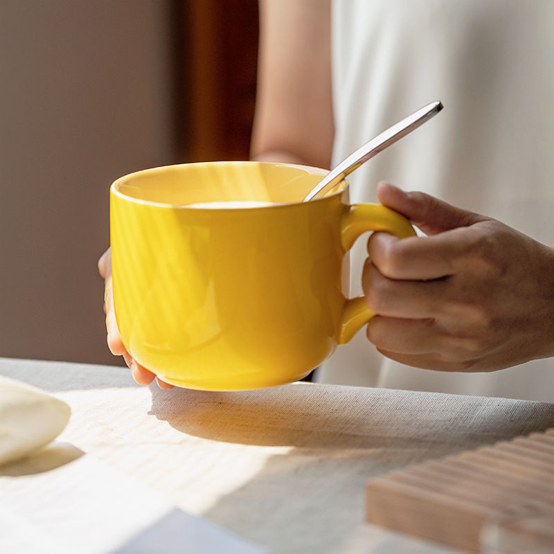 Thumbnail: Microwaveable Large Capacity Ceramic Oatmeal Mug