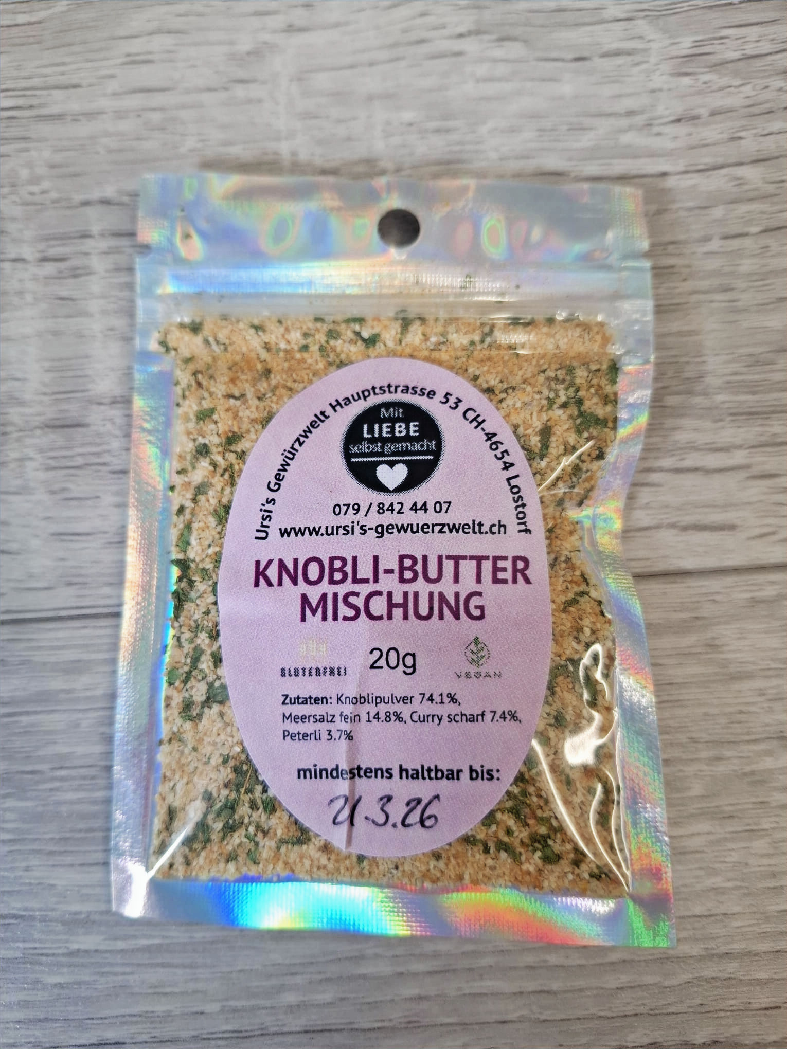 Knobli-Butter Mischung 20g Test-Säckli