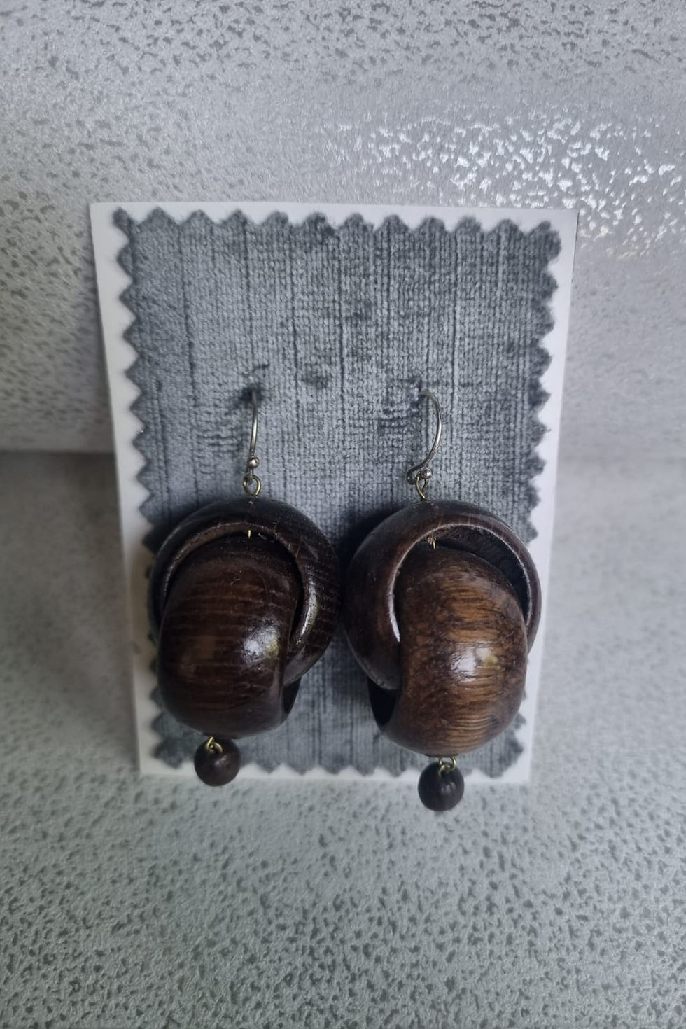 Thumbnail: Large Wood Statement Earrings