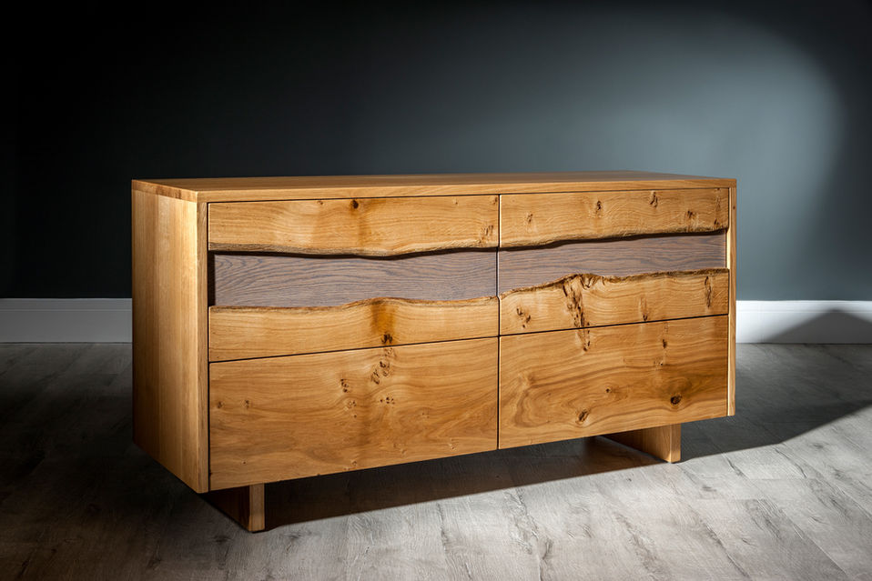 Bespoke live edge TV cabinet