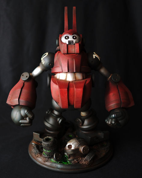 ZINCROCK GATINA 3D printed mecha sculpture by Kazu
