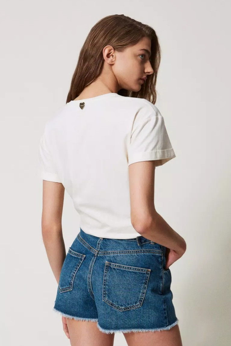 Miniatura: T shirt con mussola stampata