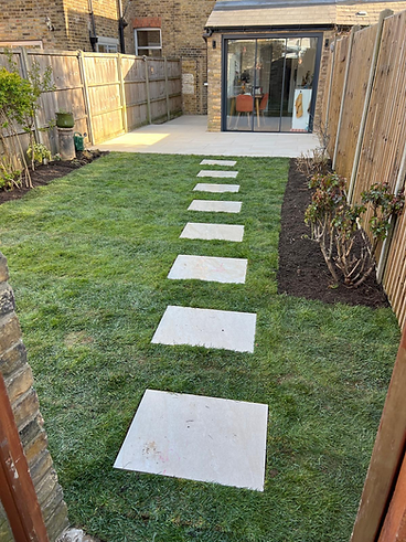 a new garden with tiling
