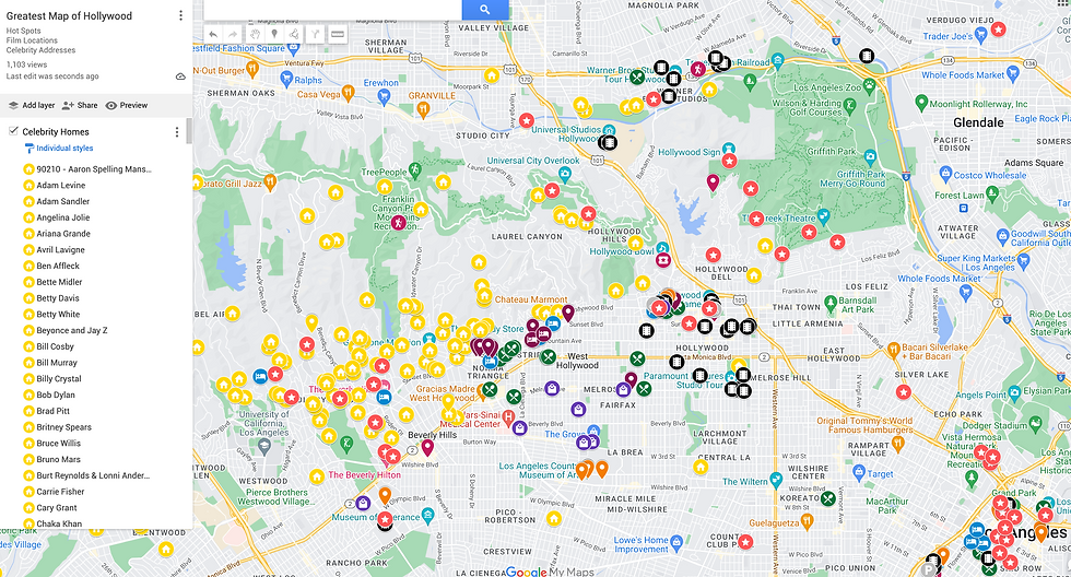 Digital Hollywood Star Map