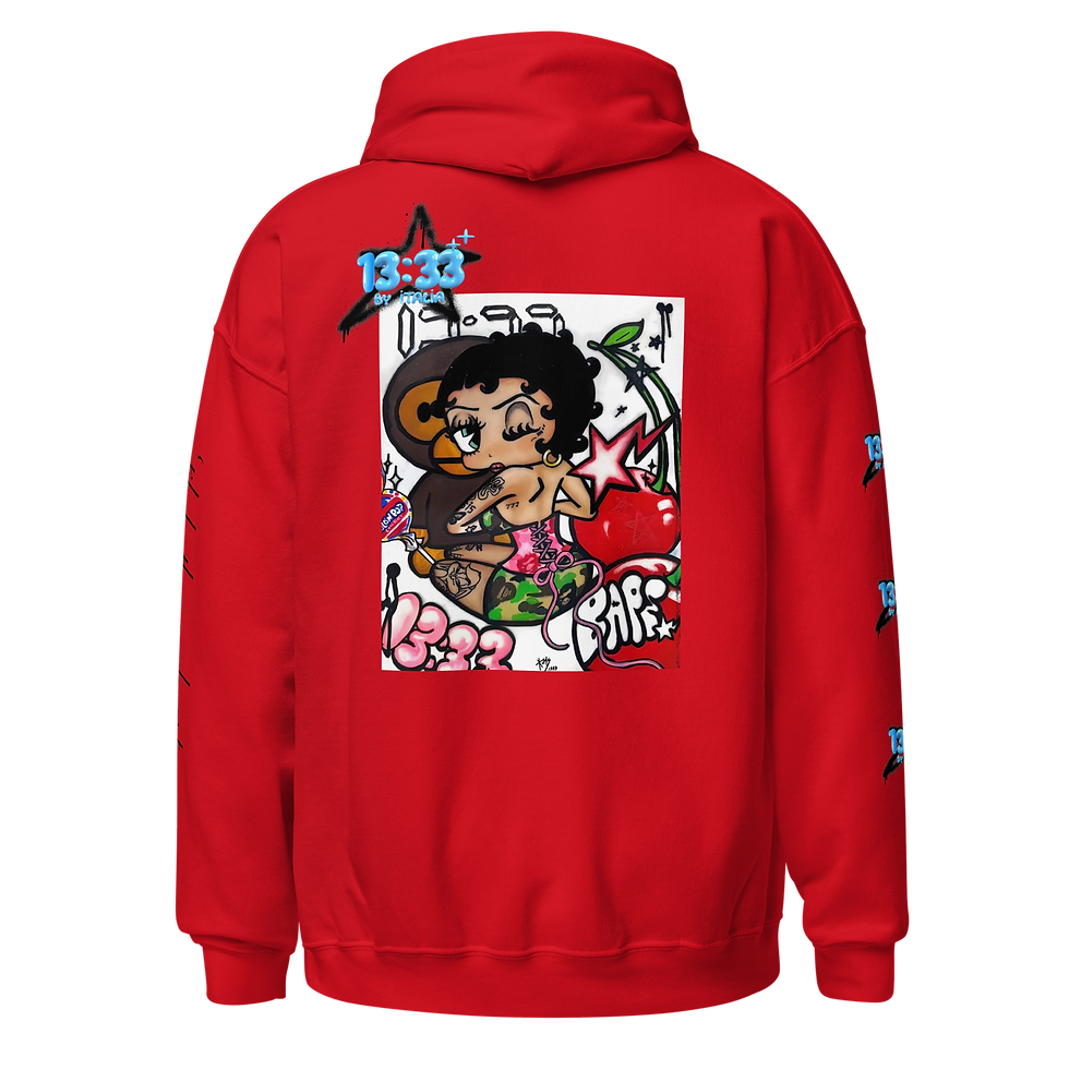 Thumbnail: Betty Booped Bape x 13:33 Unisex Hoodie