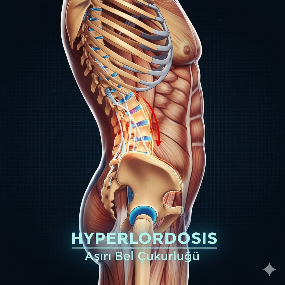 Eye-level view of a healthy spine model displaying lordosis