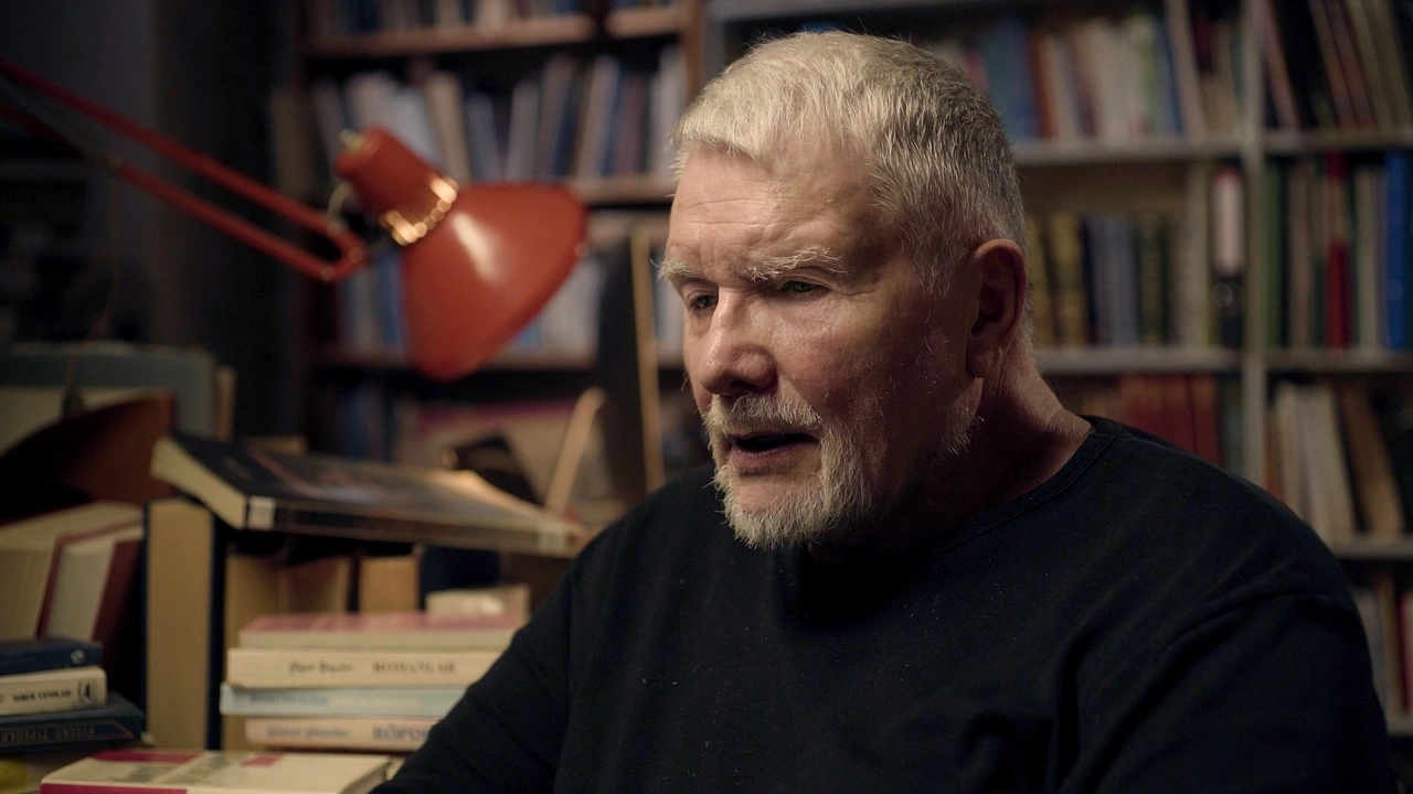 Directed by Daiga Bitena. DOP Arturs Sulbergs / Artūrs Šulbergs. Uldis Berzins / Uldis Bērziņš : Library (2019). Episode from "The Library" featuring Uldis Berzins - critically acclaimed literature translator and poet.