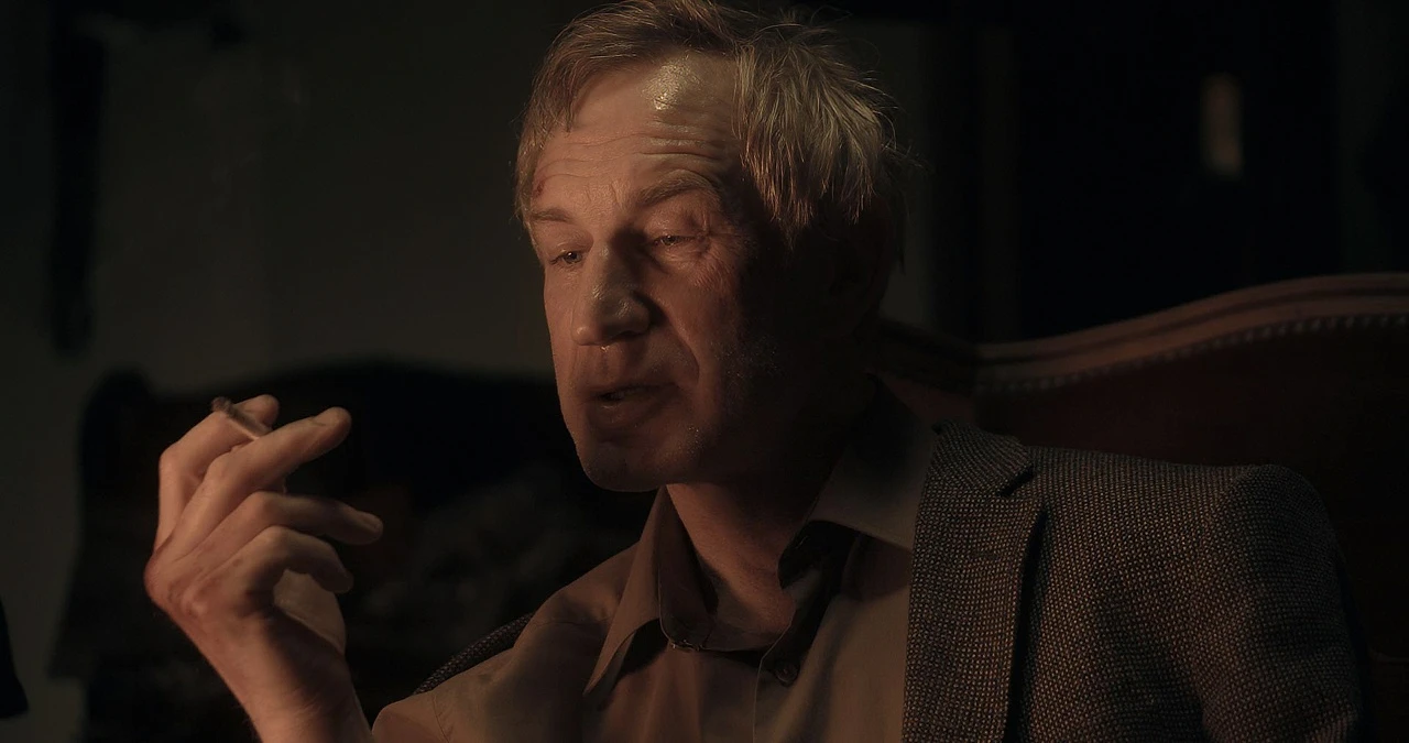 Directed by Rudolfs Mikelsons / Rudolf Ming. DOP Arturs Sulbergs / Artūrs Šulbergs. Starring Ģirts Krūmiņš. An Incident with Citizen Zarins (2021). Made in Latvian Academy of Culture, LKA. 