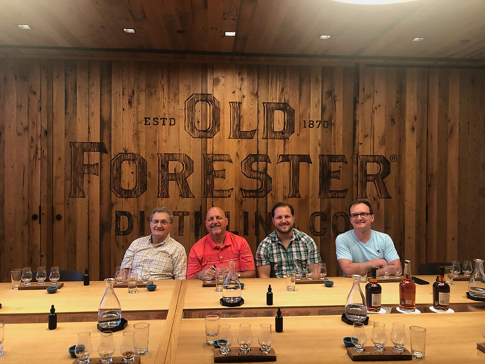 Family at Old Forester Distilling Company.