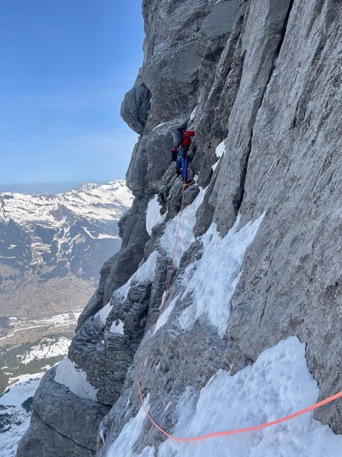 Eiger Nordwand mit Bergführer