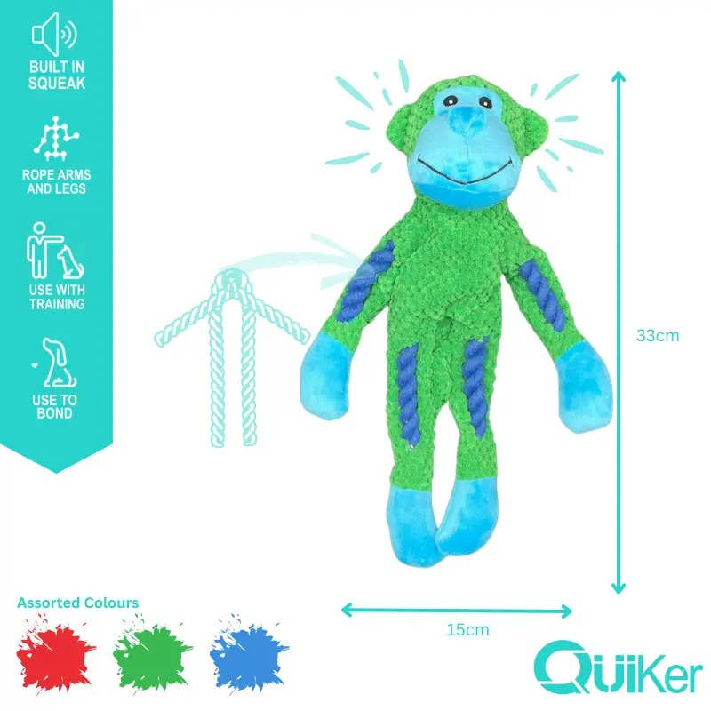 Thumbnail: Rope Body Monkey Dog Toy