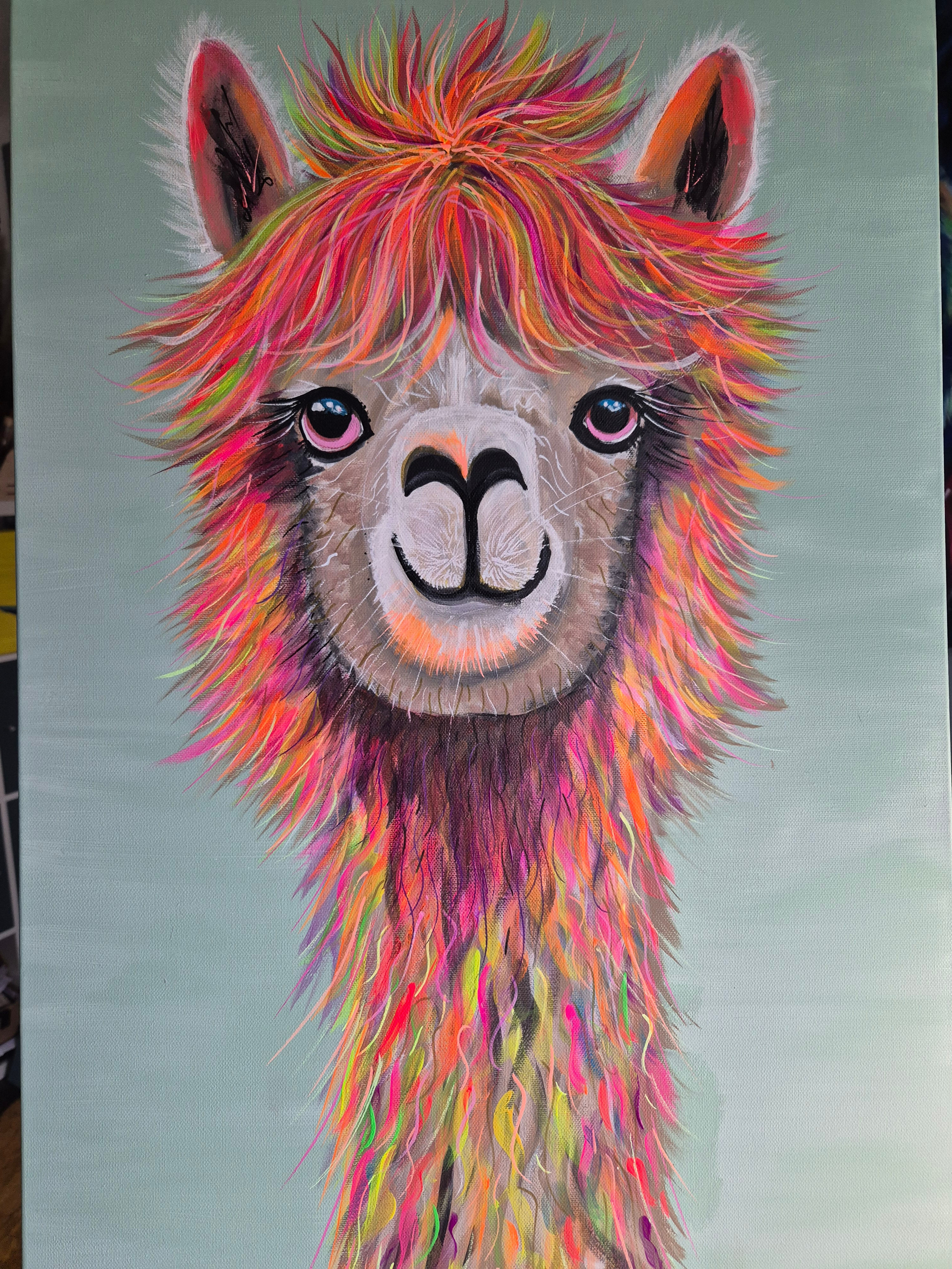 DramaLama. (Blacklightpainting.)