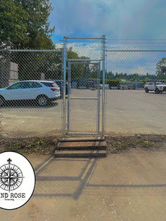 Commercial Chain Link Fence & Pedestrian Gate in Delta