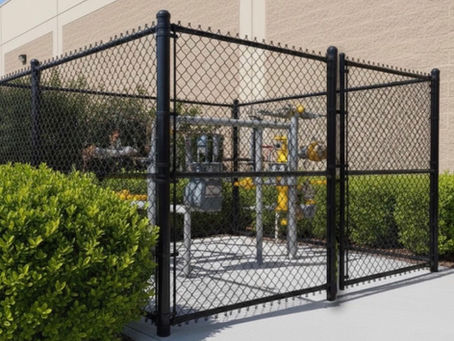 Black Chain link enclosure in Vancouver, BC