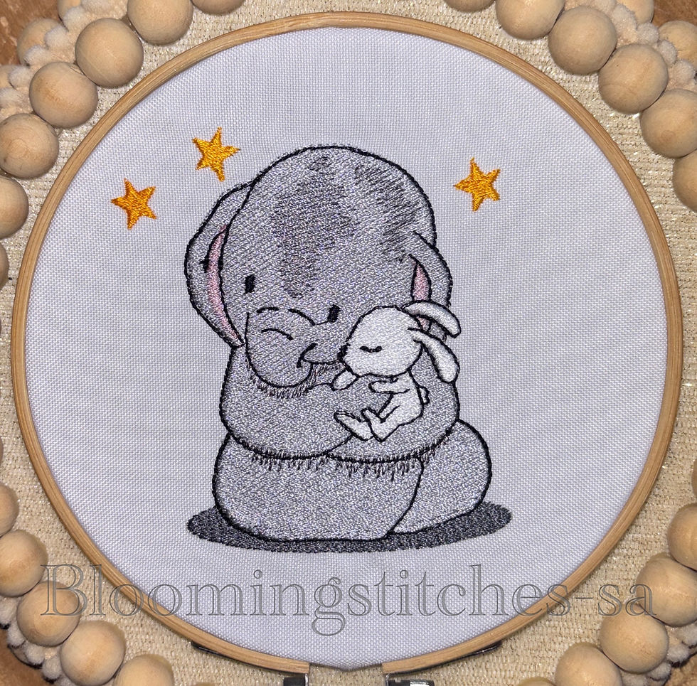 Thumbnail: Elephant hugging friend