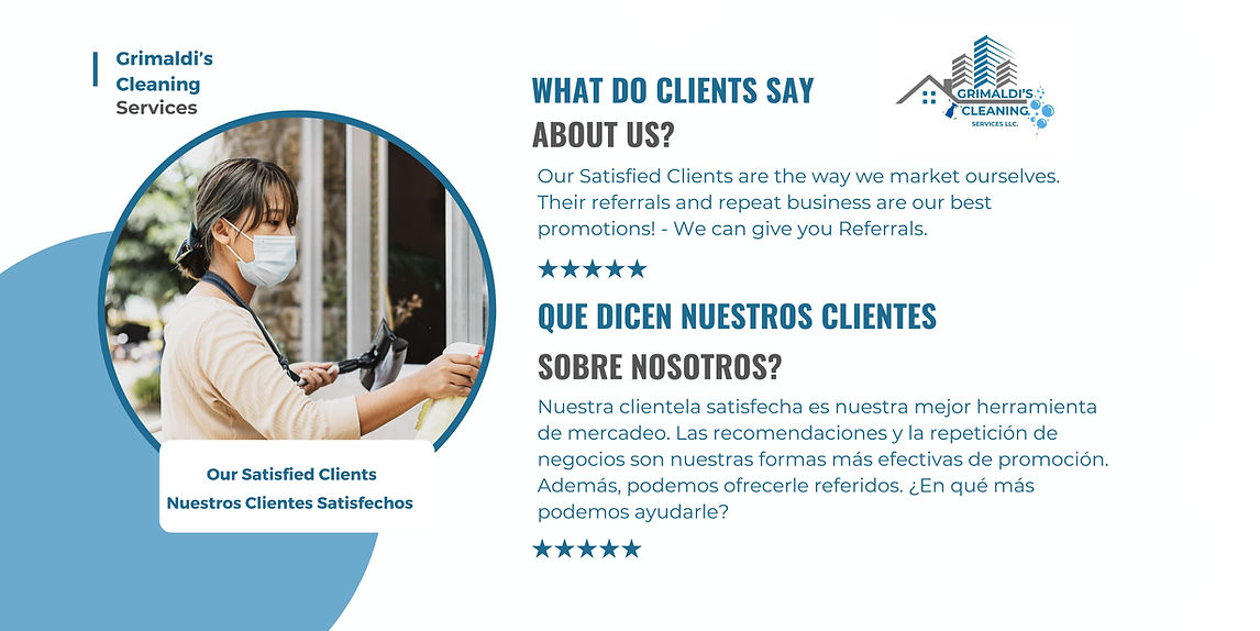 Decorative Banner graphic for Grimaldi's Cleaning Services website page