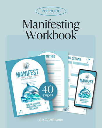 Manifesting Your Dream Life - Guided Manifestation Journal and Workbook Digital Download PDF - Digital Workbook for Manifestation
