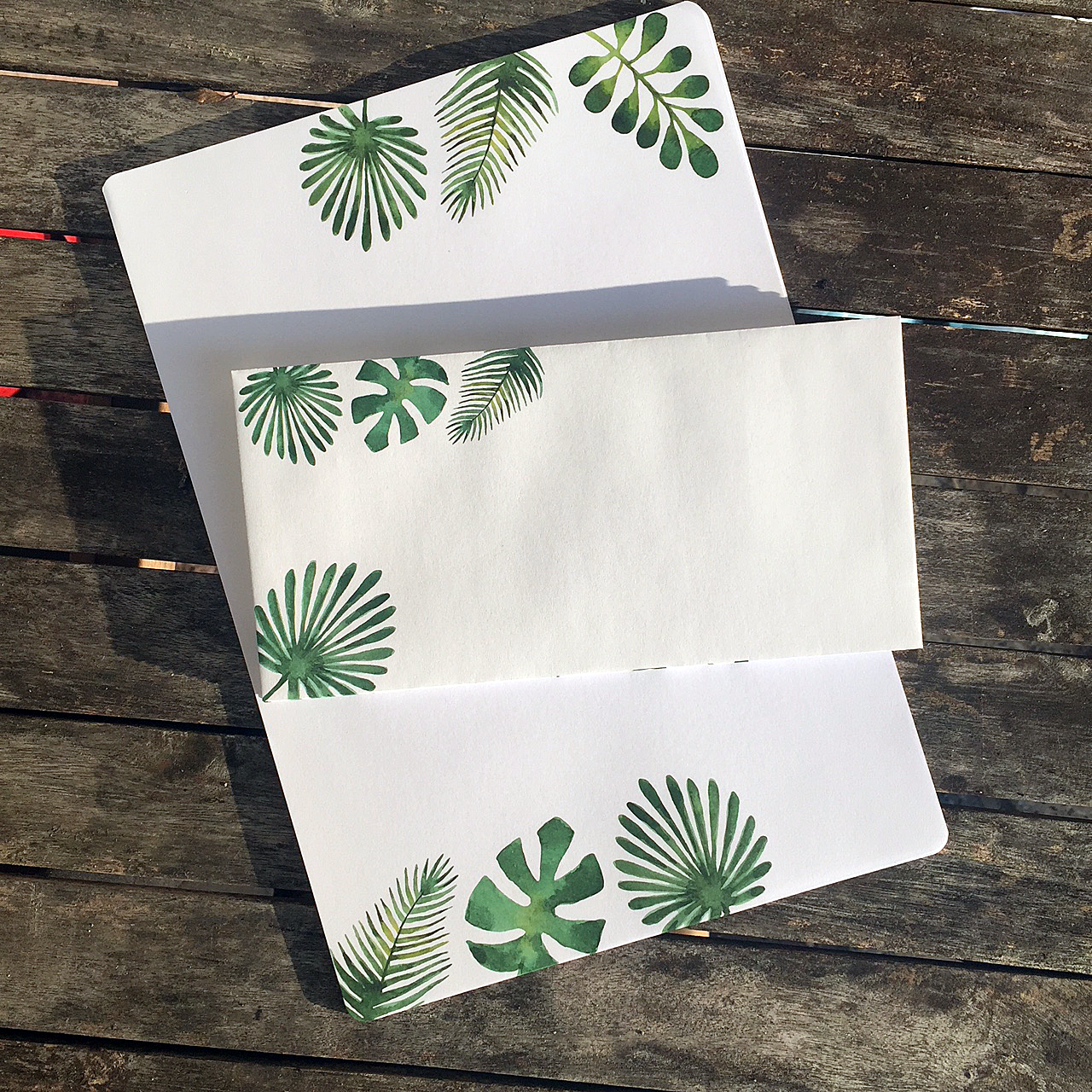 Florales Briefset A4 | palm